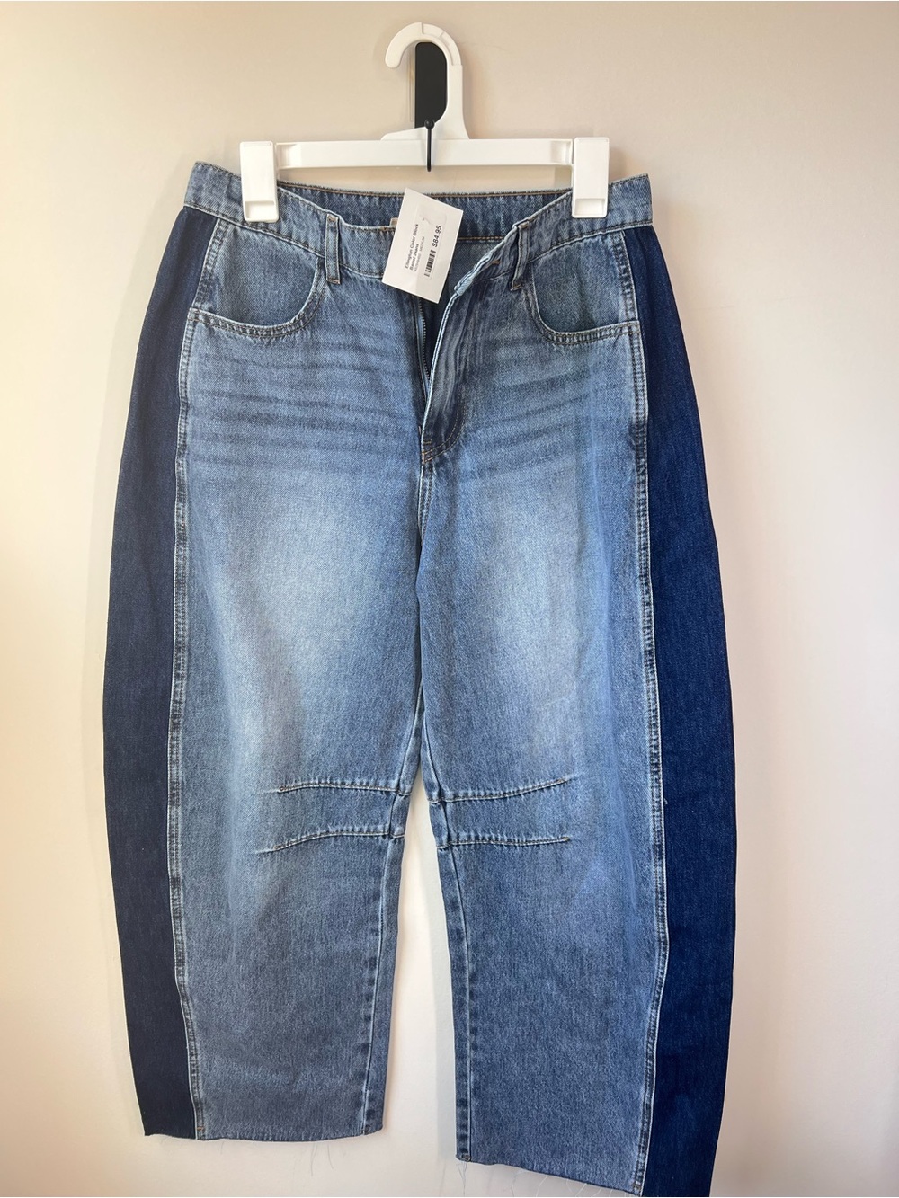 NWT Ellington Color Block Barrel Jeans - Medium
